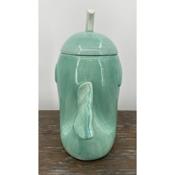 Port Phillip Shore Line Teal Whale Ceramic Cookie Jar Salt Water Marine Mammals - Picture 4 of 10